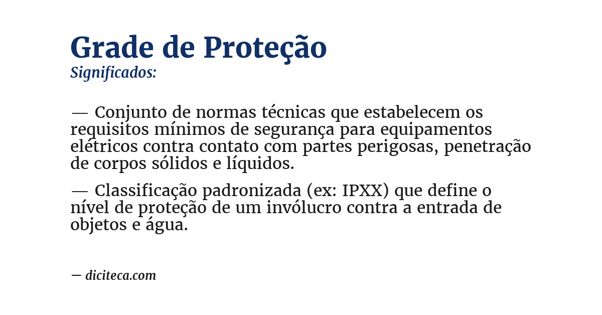 Significado de grade de proteção