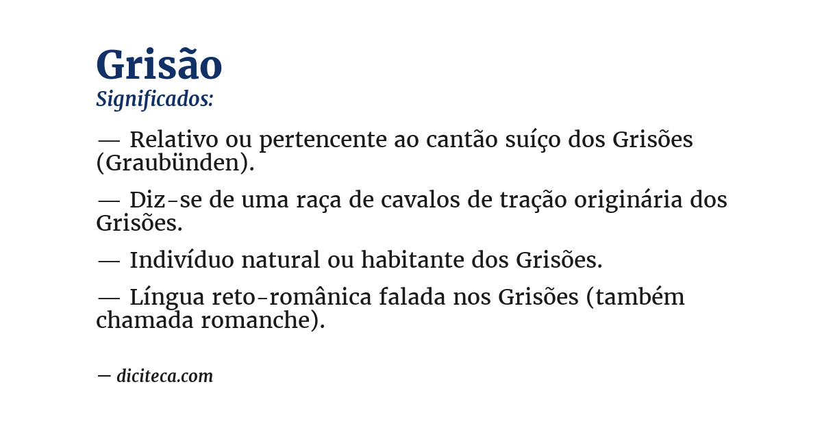 Significado de grisão