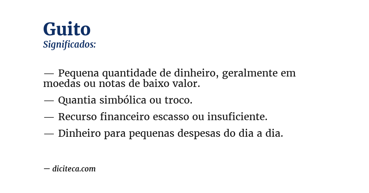 Significado de guito