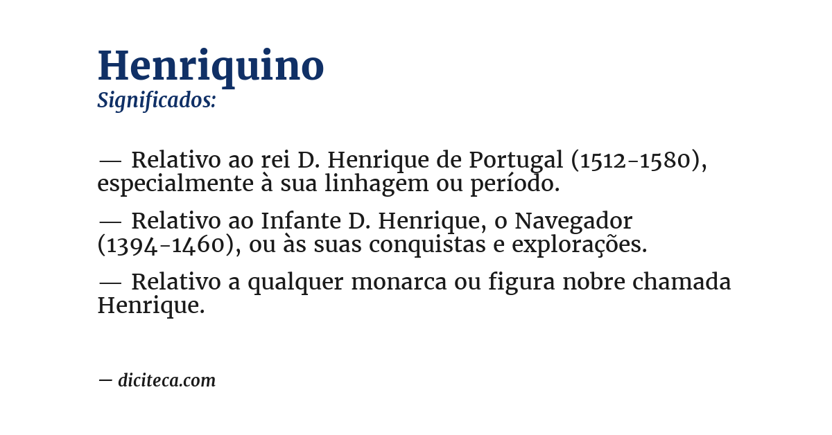 Significado de henriquino