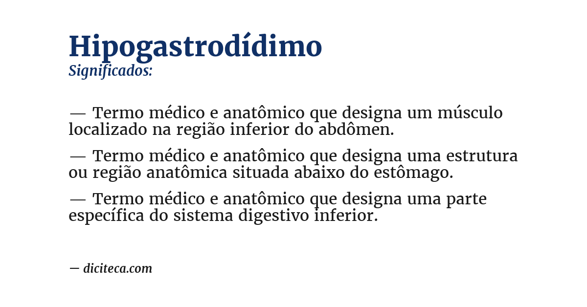 Significado de hipogastrodídimo