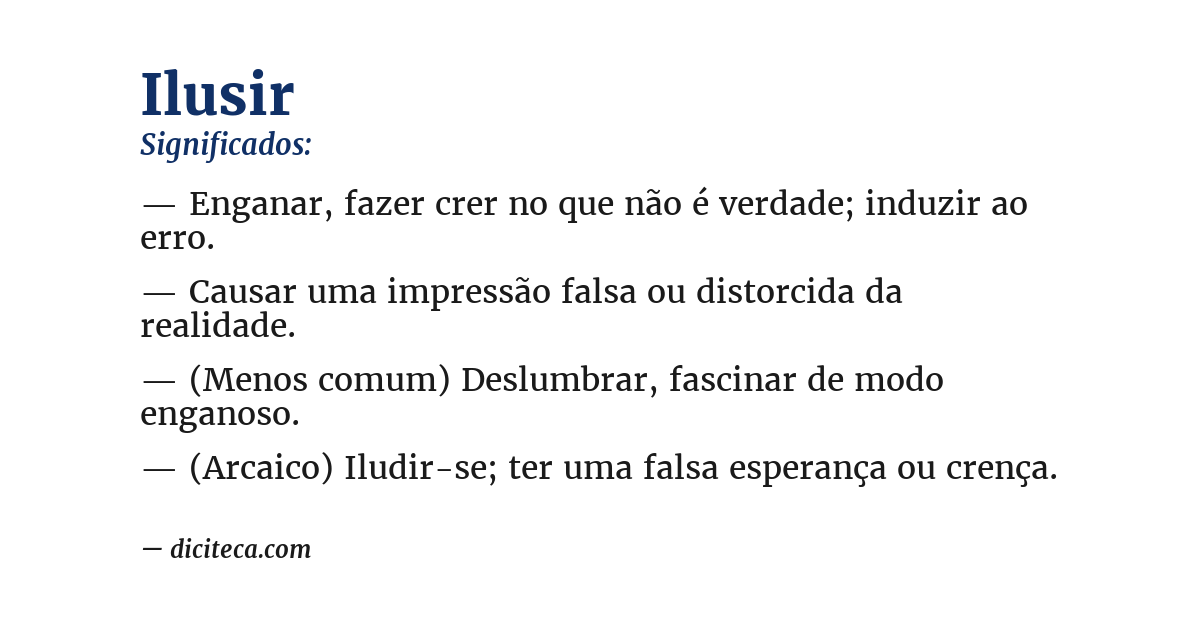 Significado de ilusir