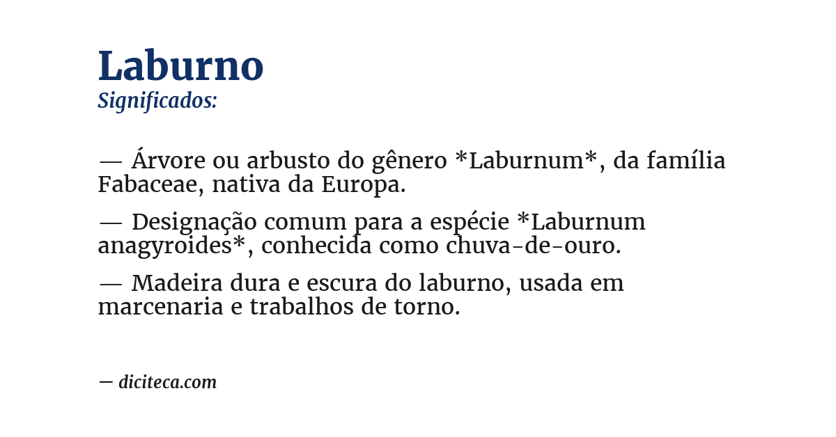Significado de laburno