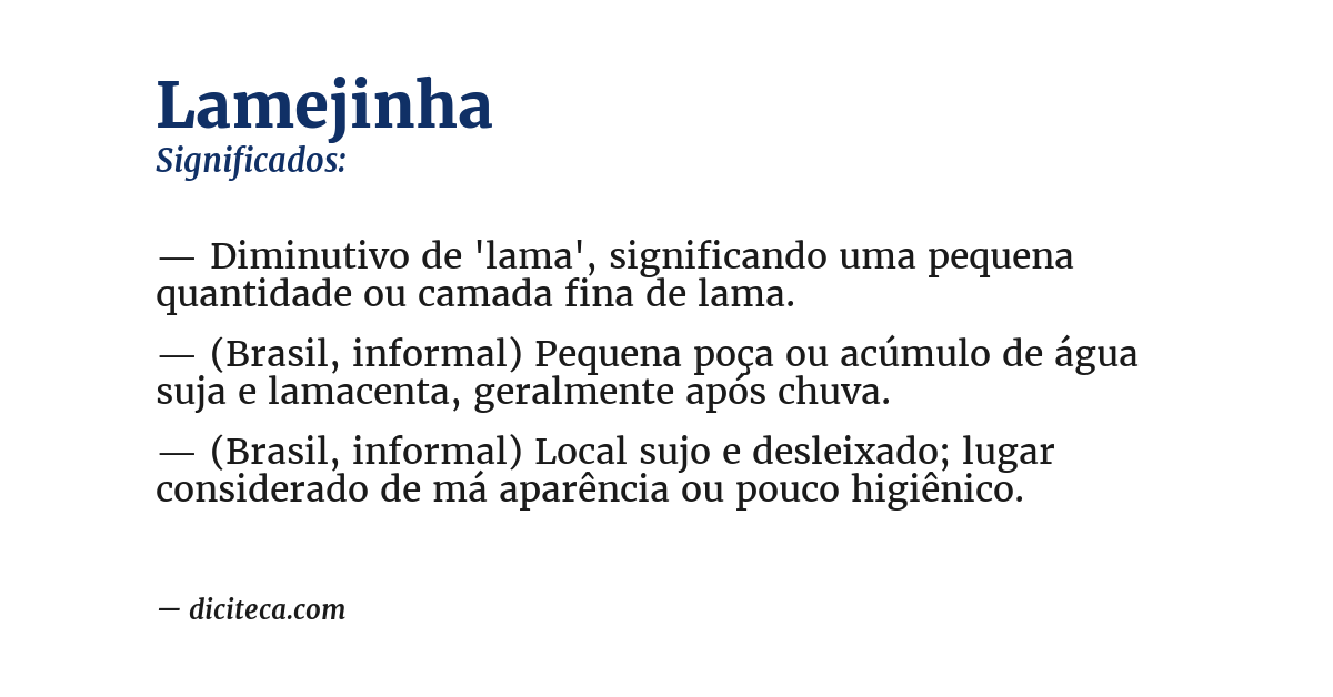 Significado de lamejinha
