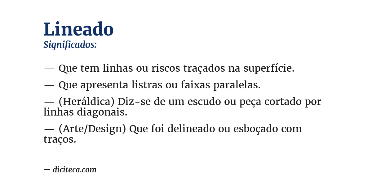 Significado de lineado