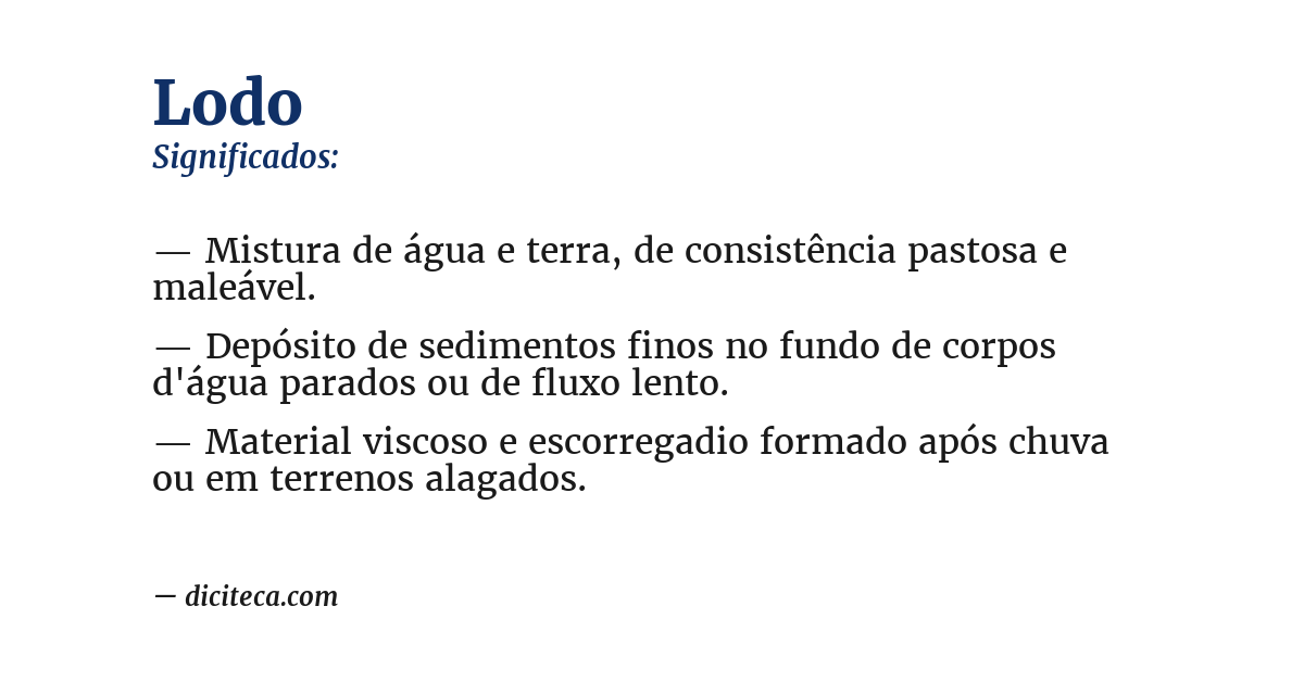 Significado de lodo