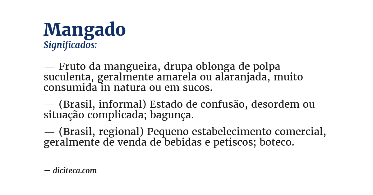 Significado de mangado