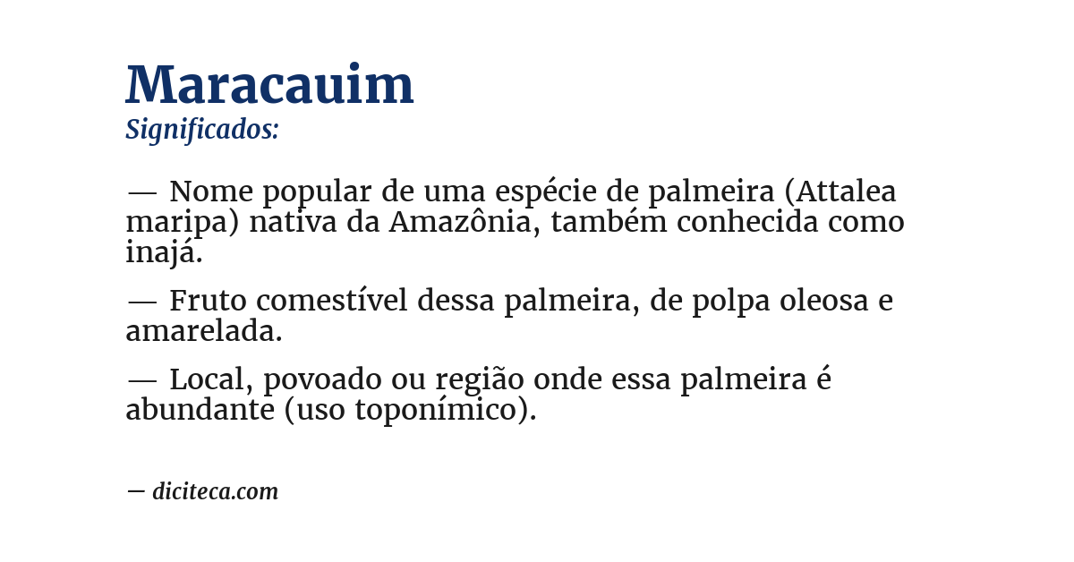 Significado de maracauim