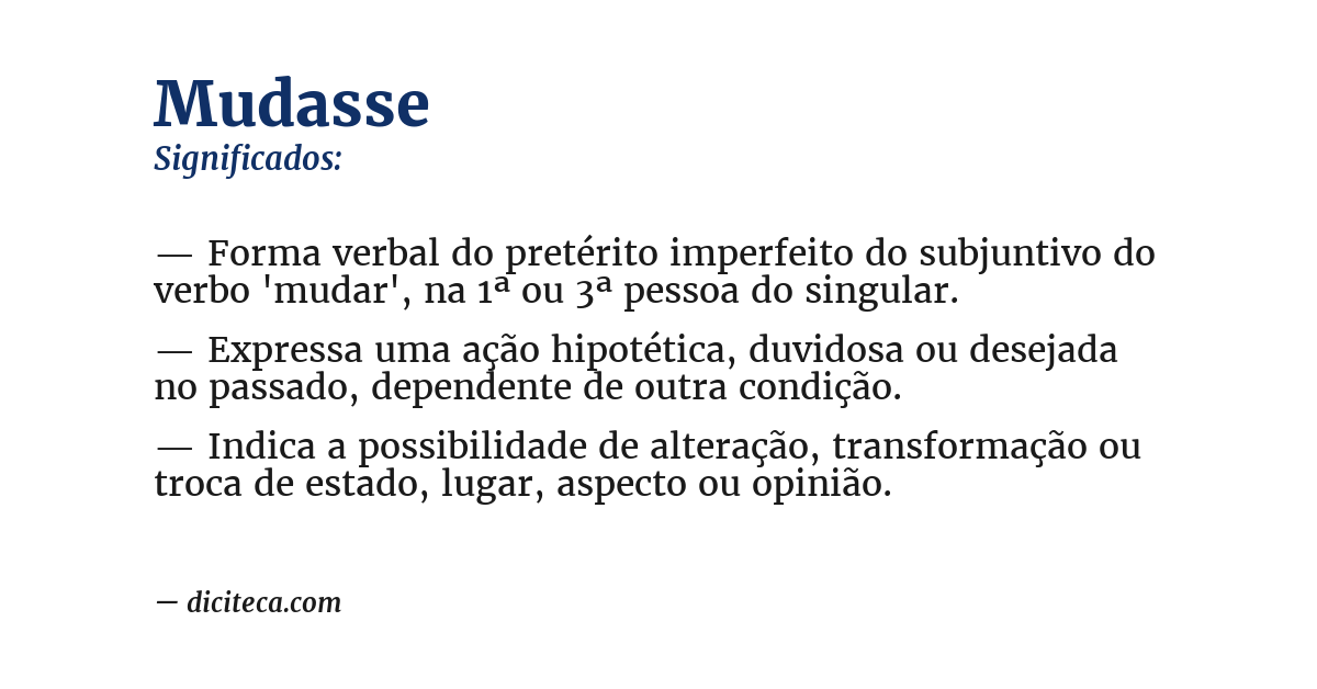 Significado de mudasse