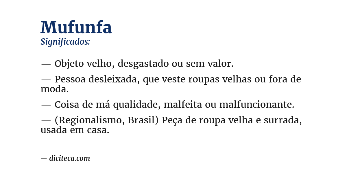 Significado de mufunfa