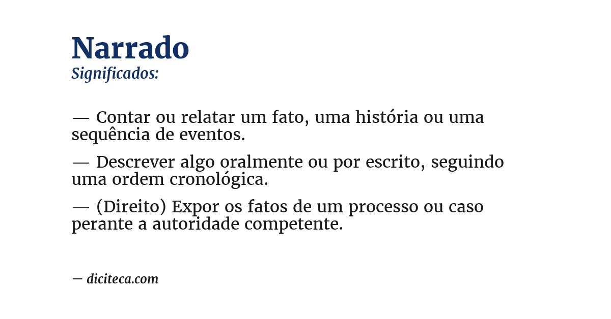 Significado de narrado