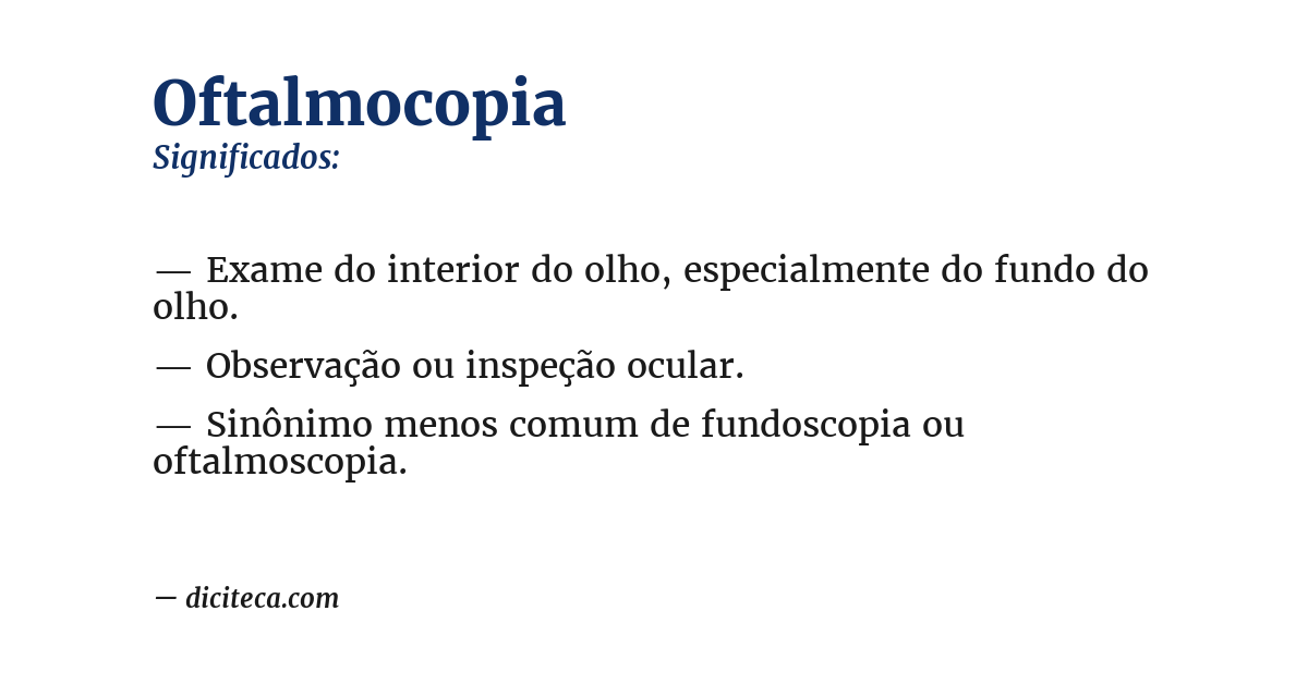 Significado de oftalmocopia