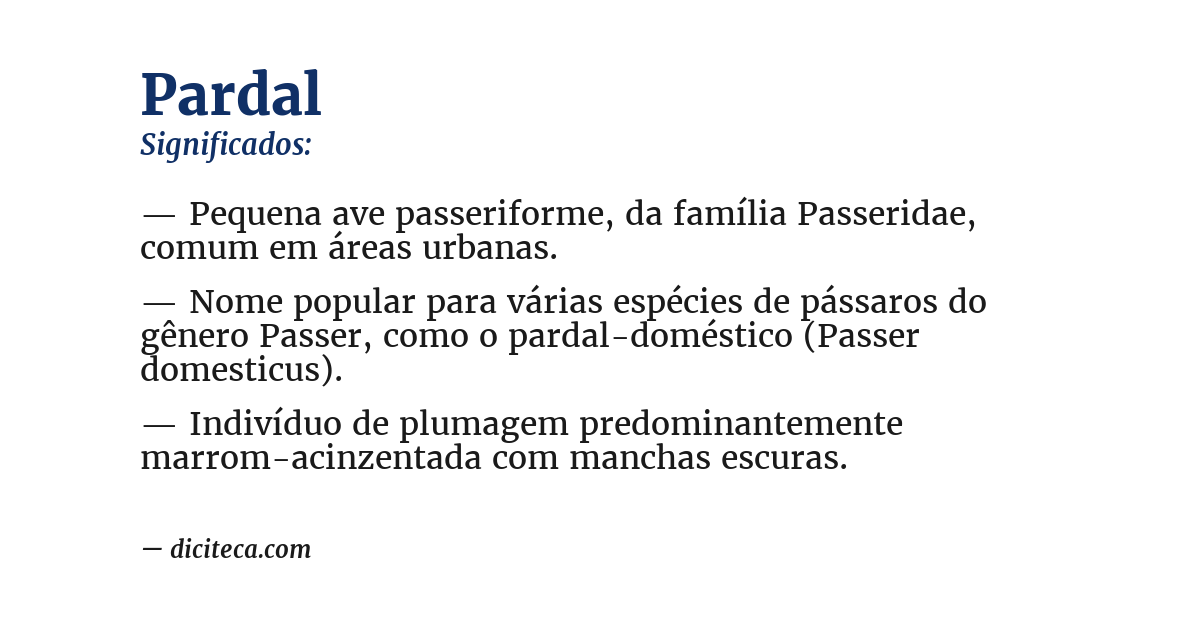 Significado de pardal