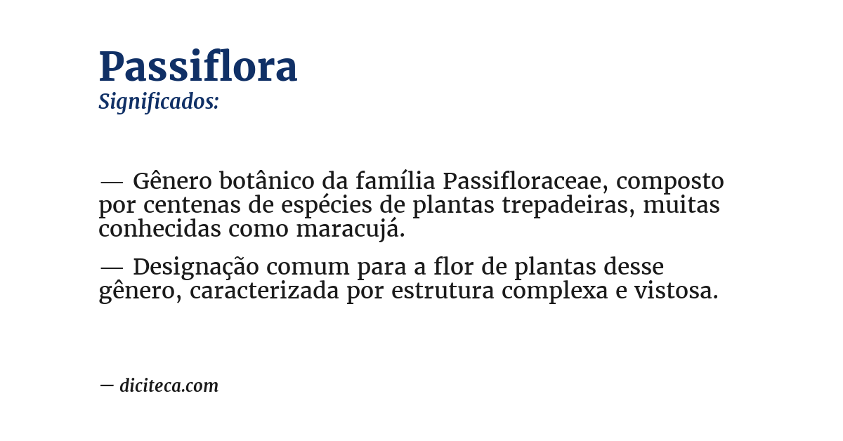 Significado de passiflora