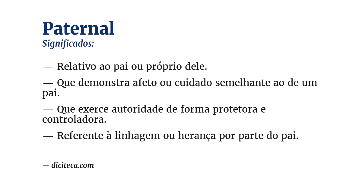 Significado de paternal