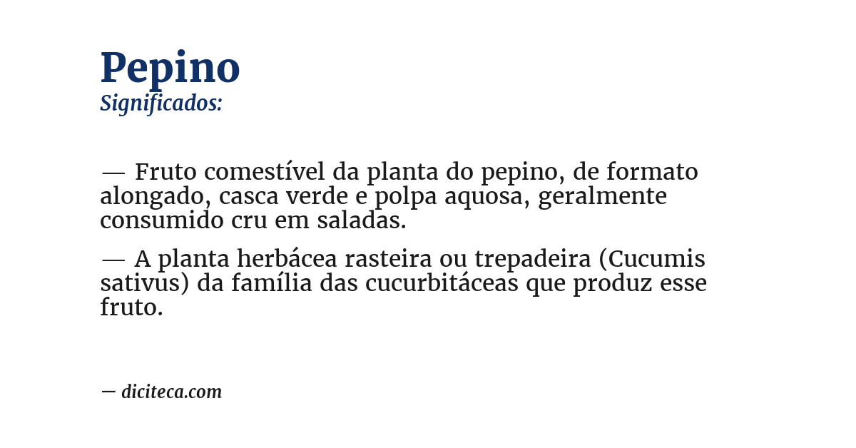 Significado de pepino