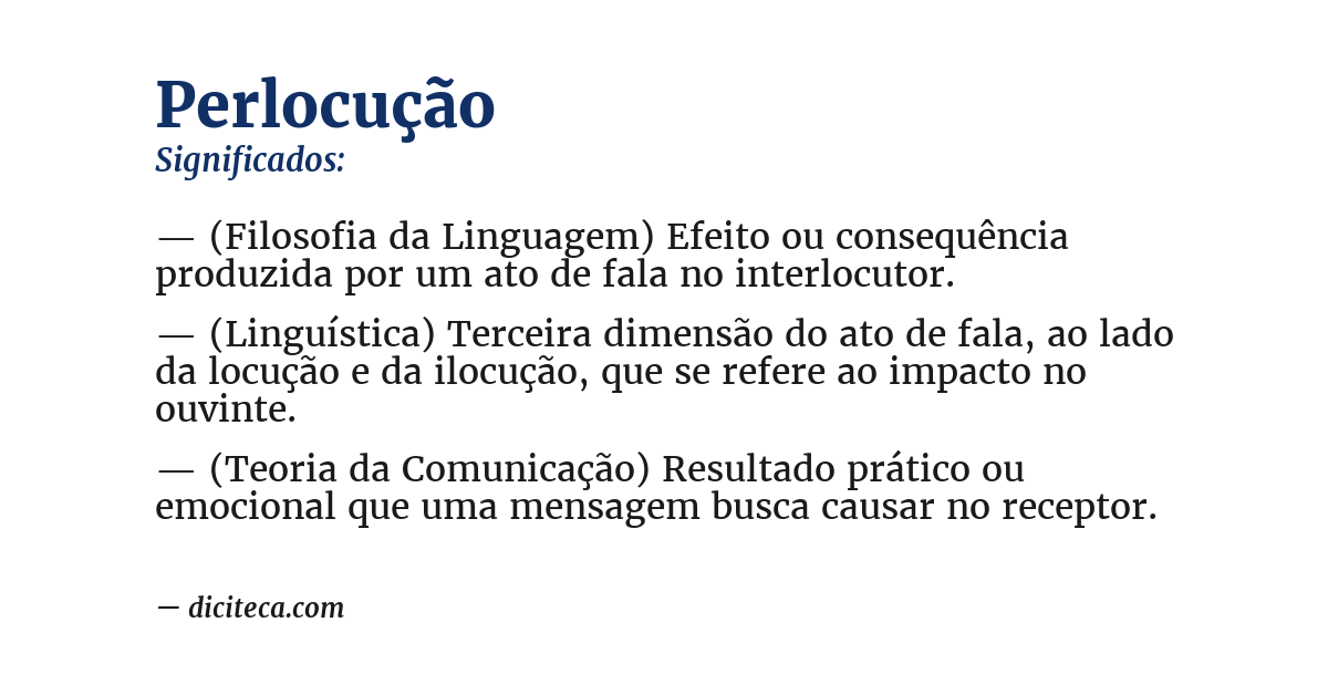 Significado de perlocução
