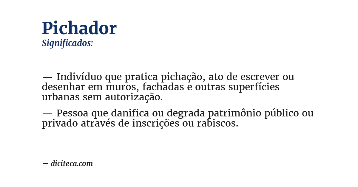 Significado de pichador