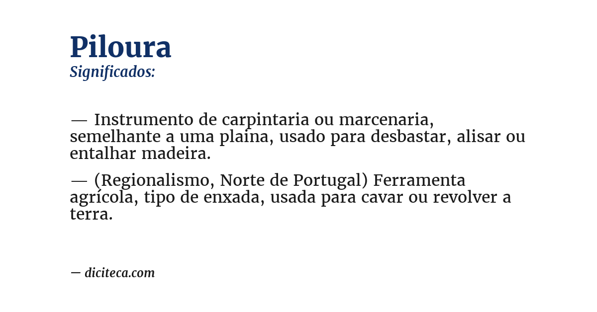 Significado de piloura