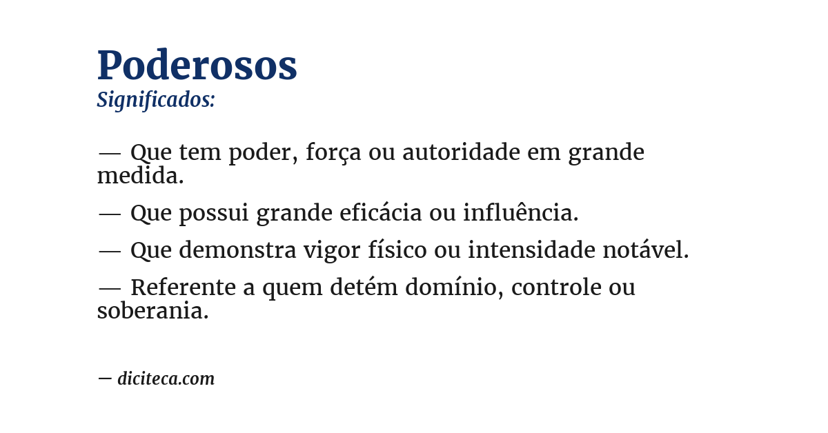 Significado de poderosos