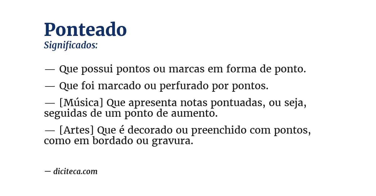 Significado de ponteado
