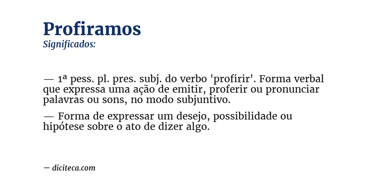 Significado de profiramos