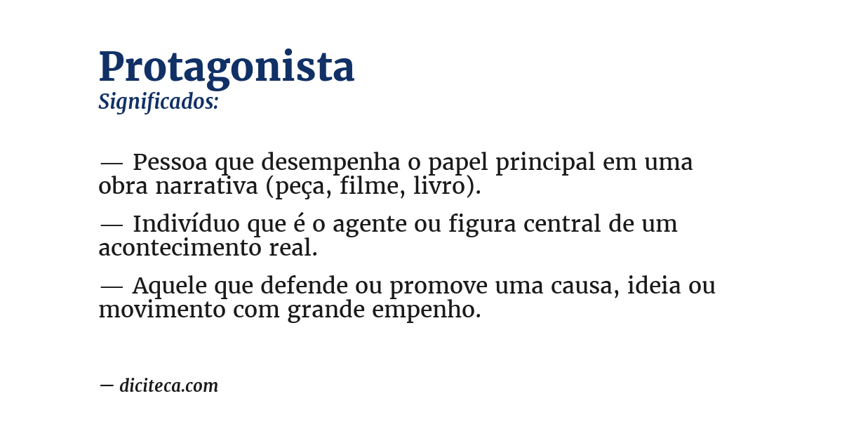 Significado de protagonista
