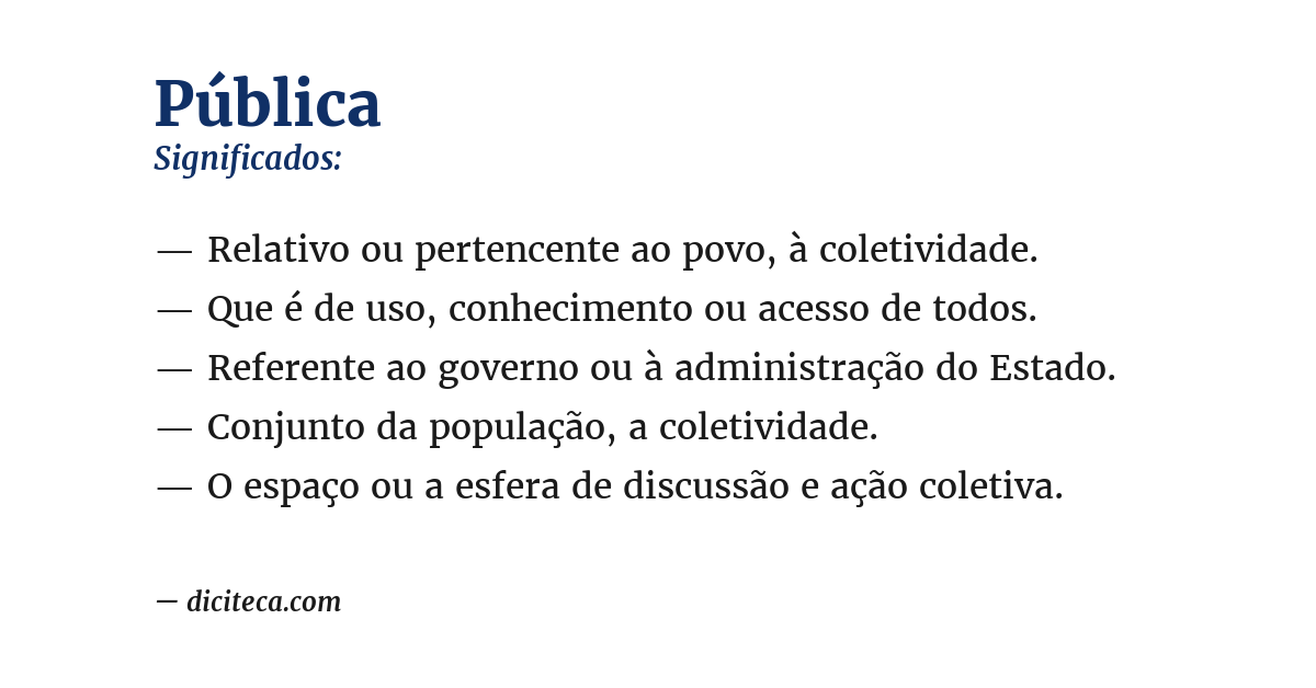 Significado de pública