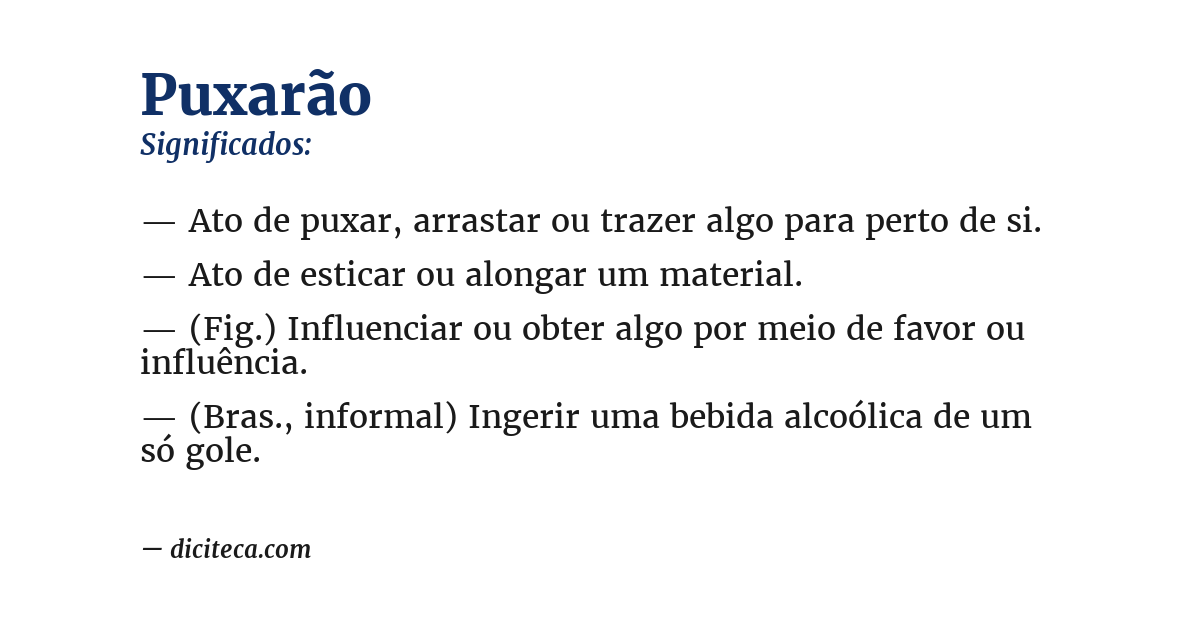 Significado de puxarão
