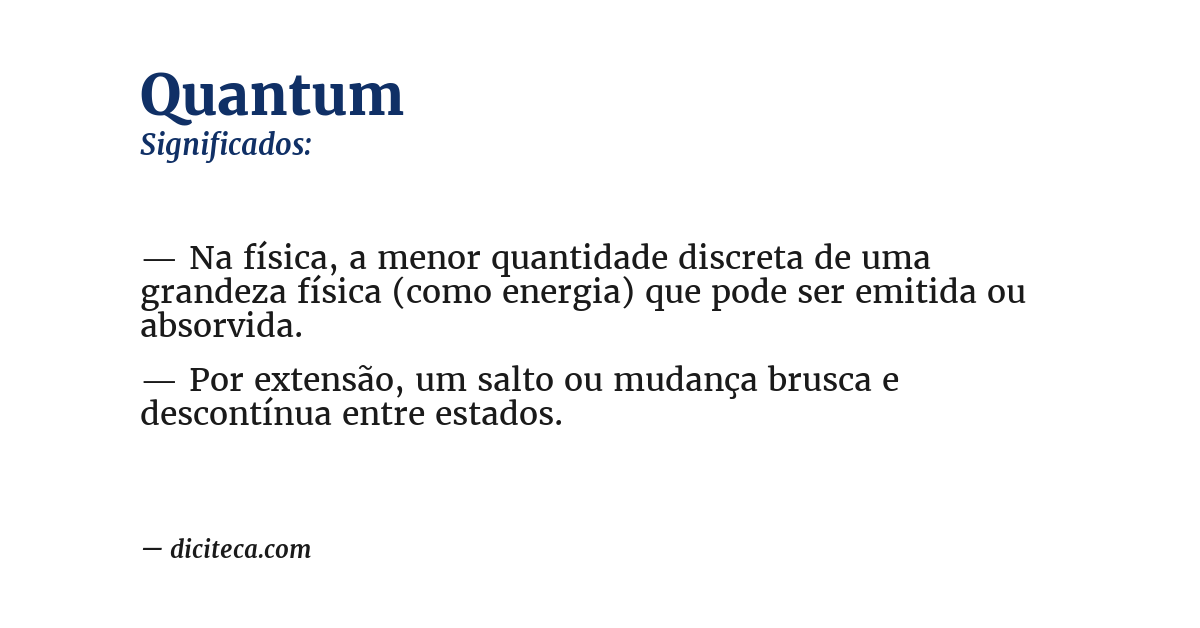 Significado de quantum