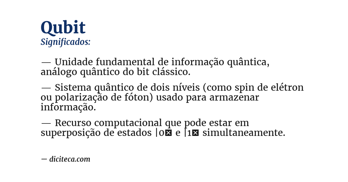 Significado de qubit