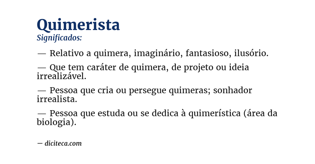 Significado de quimerista