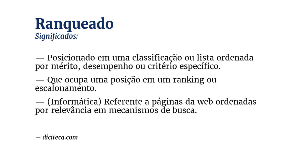 Significado de ranqueado