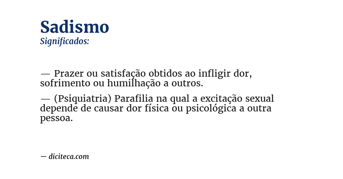 Significado de sadismo