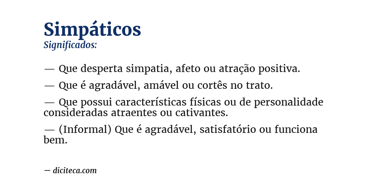 Significado de simpáticos