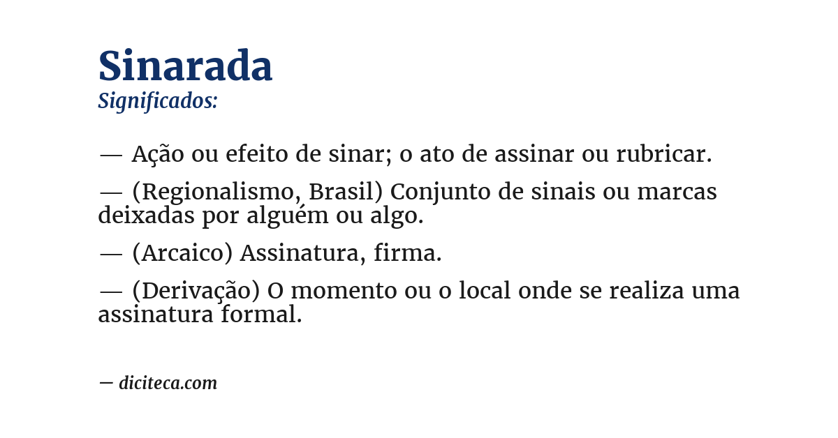 Significado de sinarada
