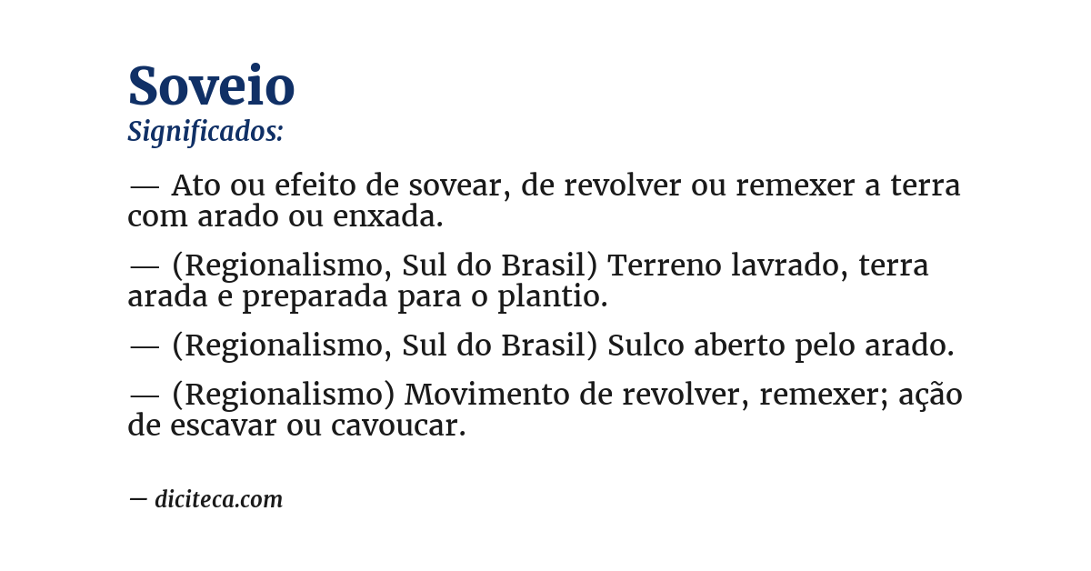 Significado de soveio