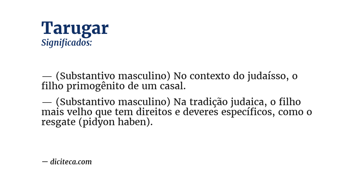 Significado de tarugar
