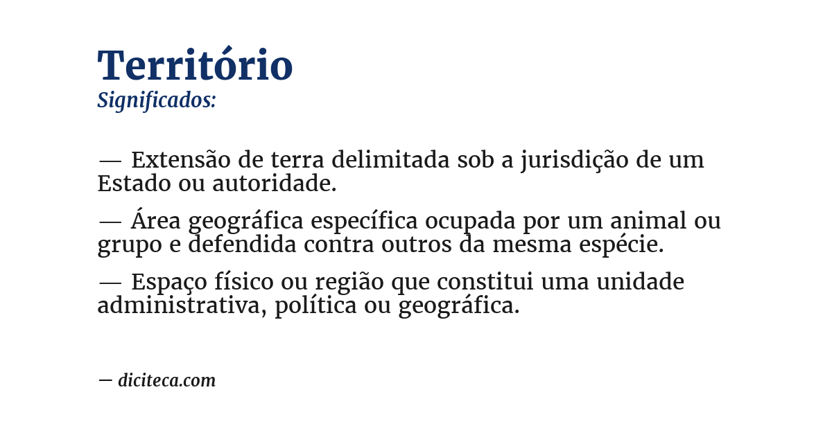 Significado de território