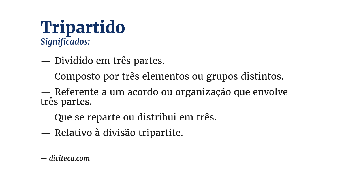 Significado de tripartido