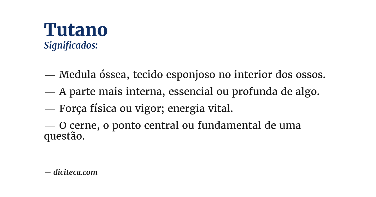 Significado de tutano