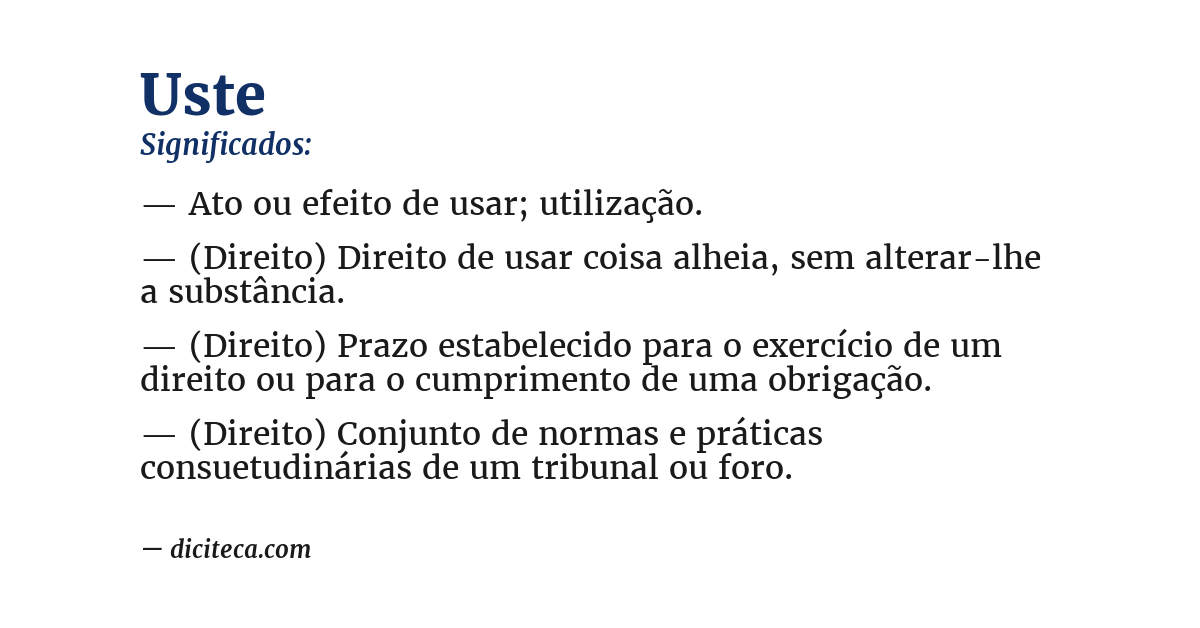 Significado de uste