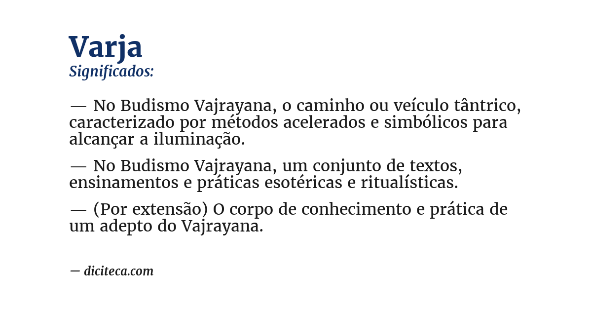 Significado de varja