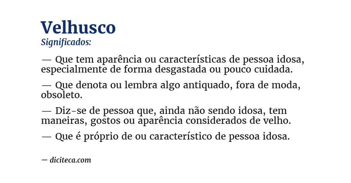 Significado de velhusco