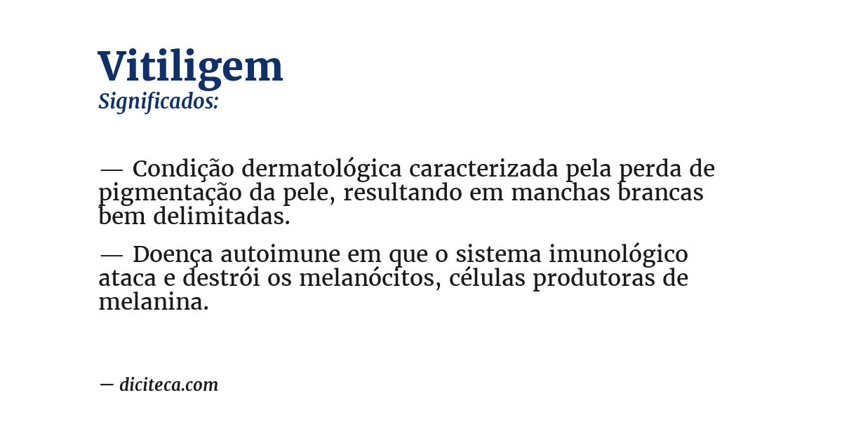 Significado de vitiligem