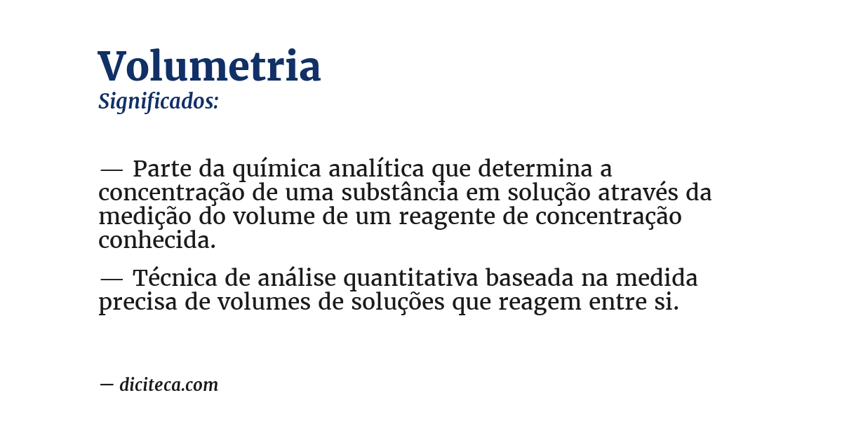 Significado de volumetria