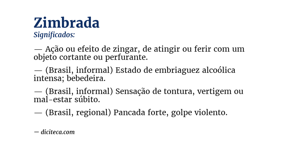 Significado de zimbrada