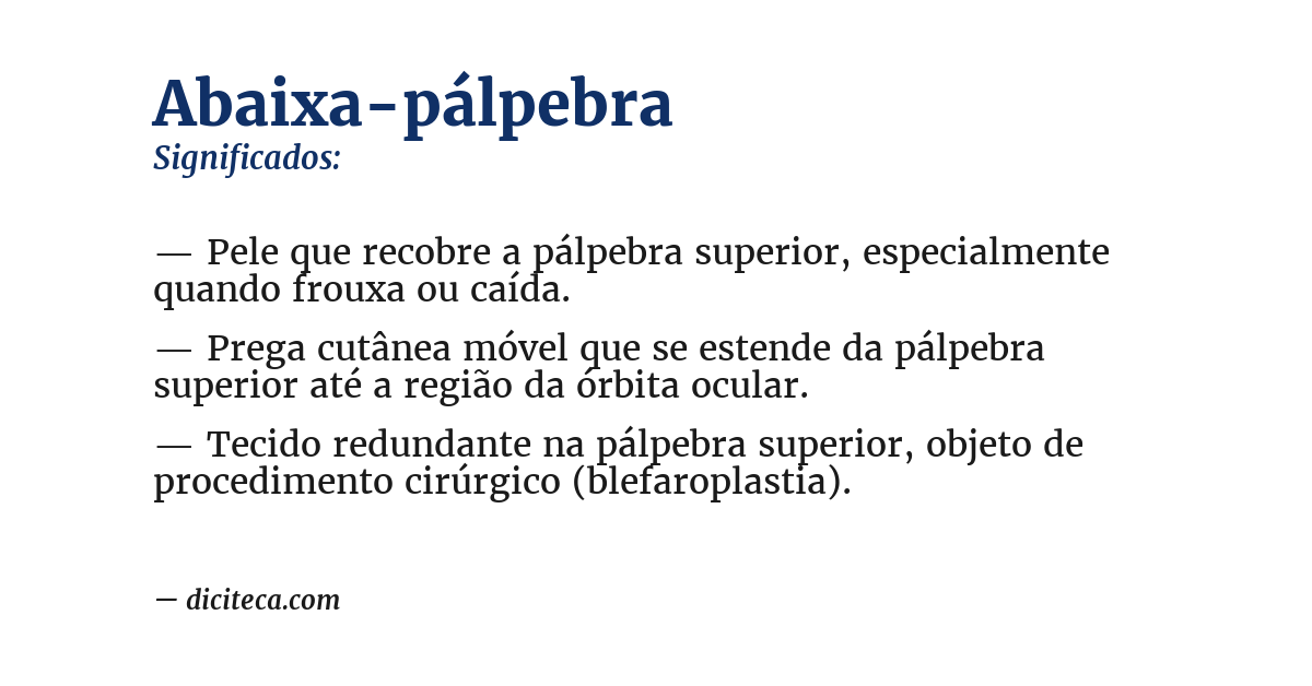 Significado de abaixa-pálpebra