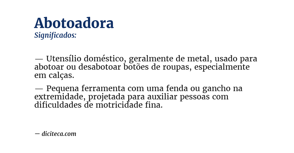 Significado de abotoadora