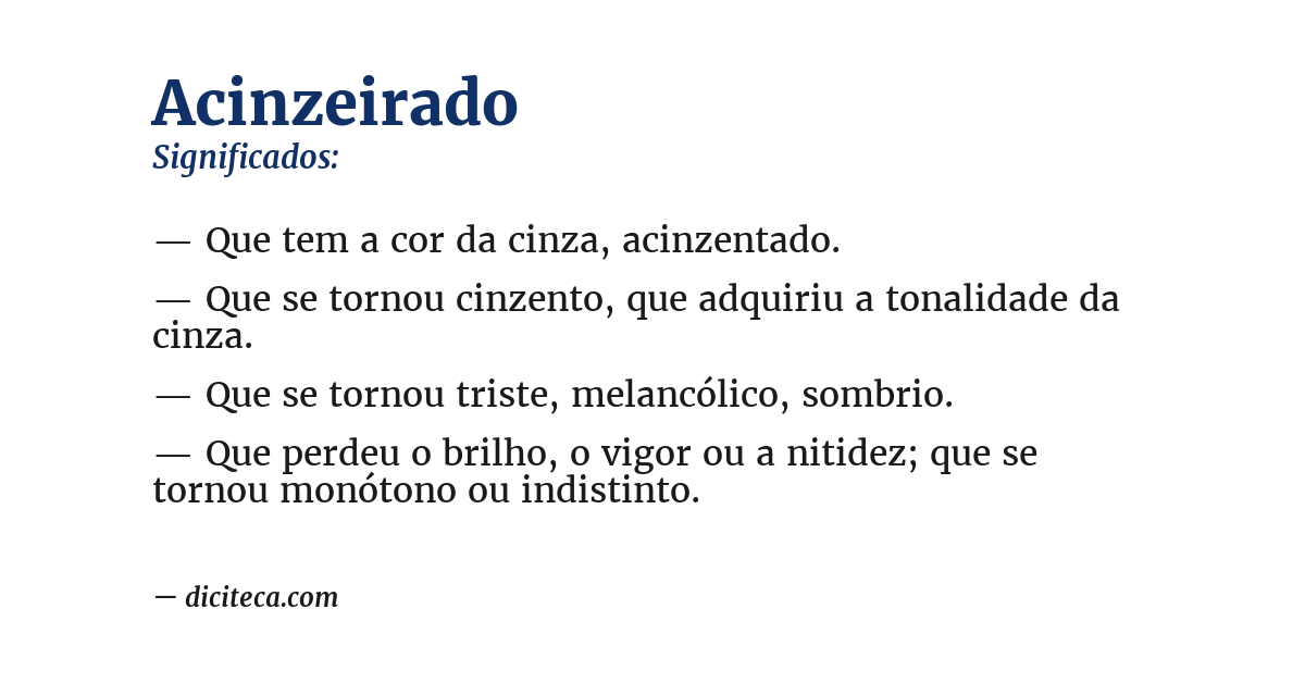 Significado de acinzeirado